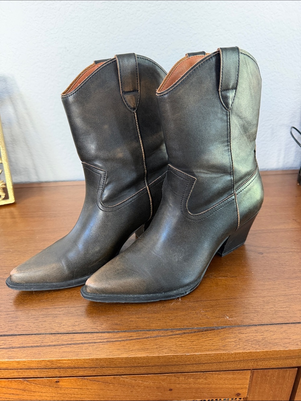 Women's Western-Style Heeled Ankle Boots